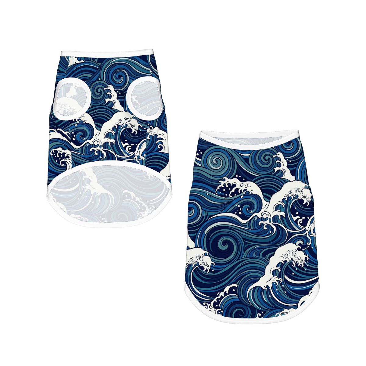 Japanese Ocean Wave Small Dog Shirt