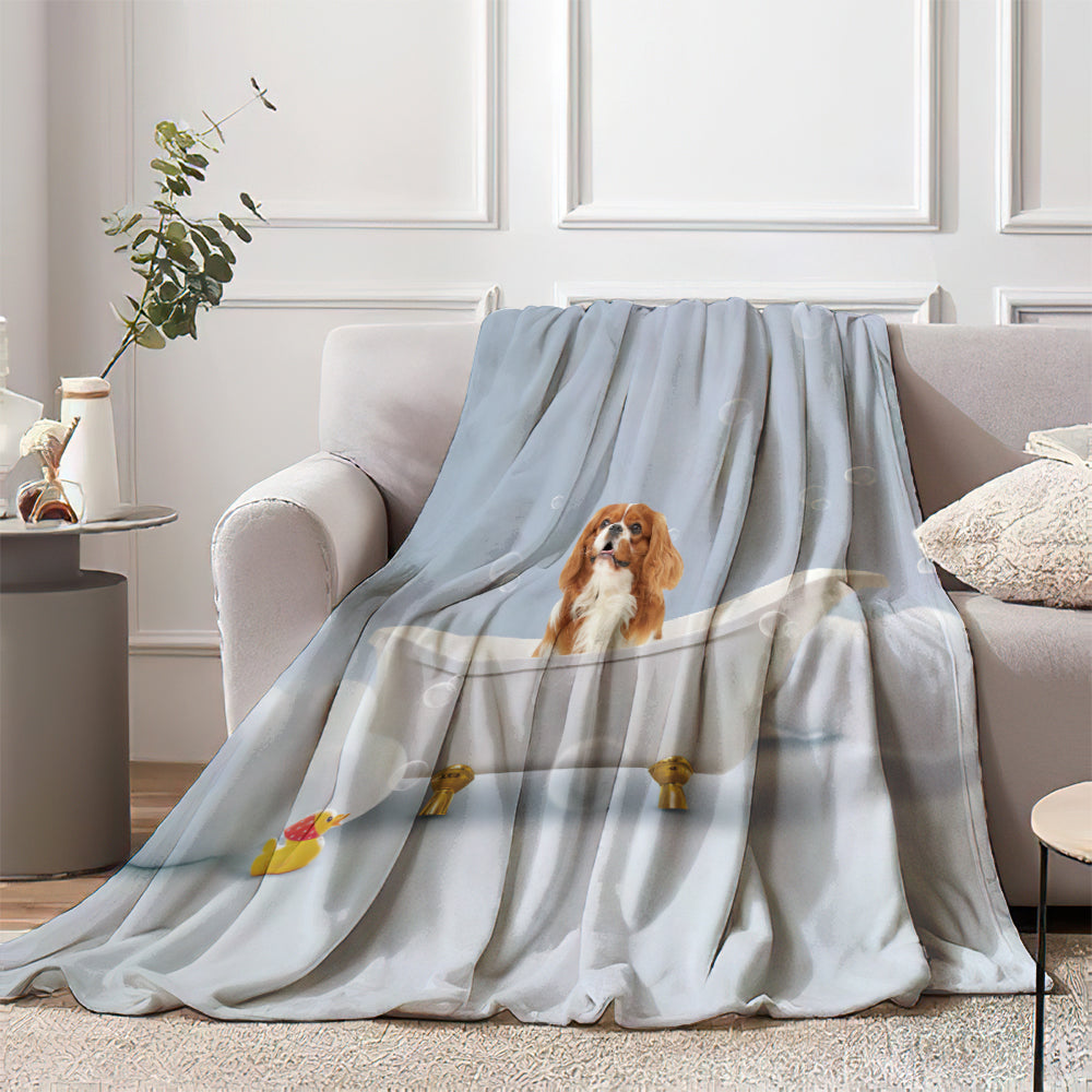 Custom Flannel Blanket – Personalized Dog Lover Gift