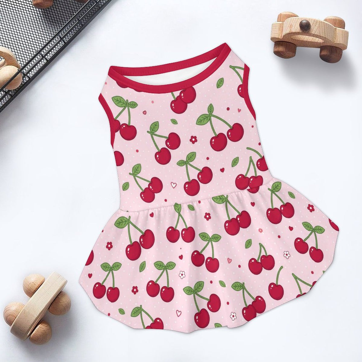 Sweet Cherry Small Dog Ruffle Dog Dress