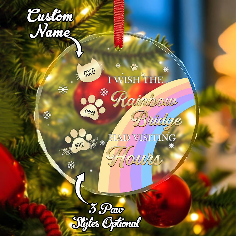 Personalized Dog Memorial Glass Ornament