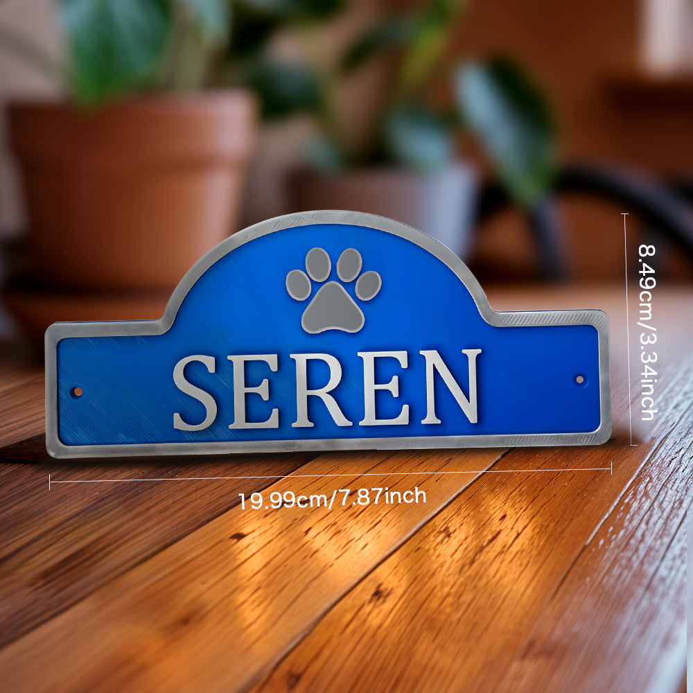 Personalized 3D Dog & Cat Door Sign – Custom Pet Name Plaque