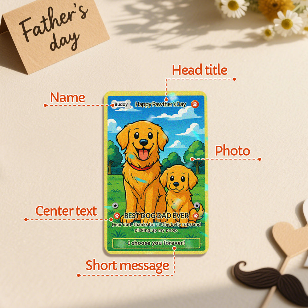 Custom Dog Poke-Style Game Card