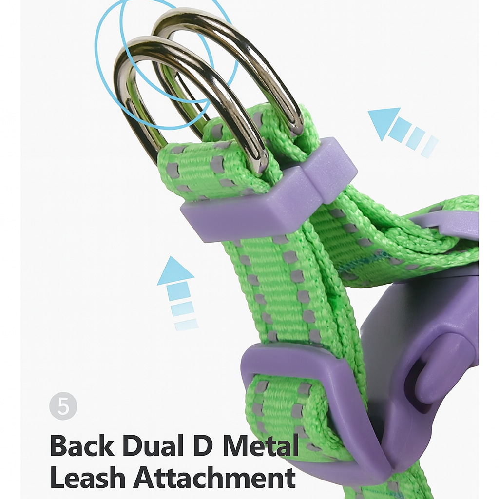 Reflective Dog Harness Leash Set