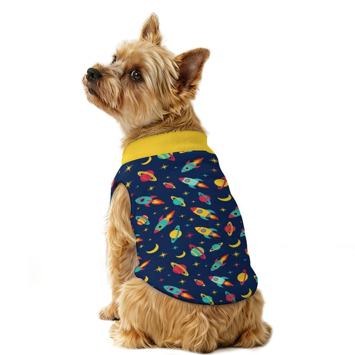 Space Rocket Small Dog Fleece Vest
