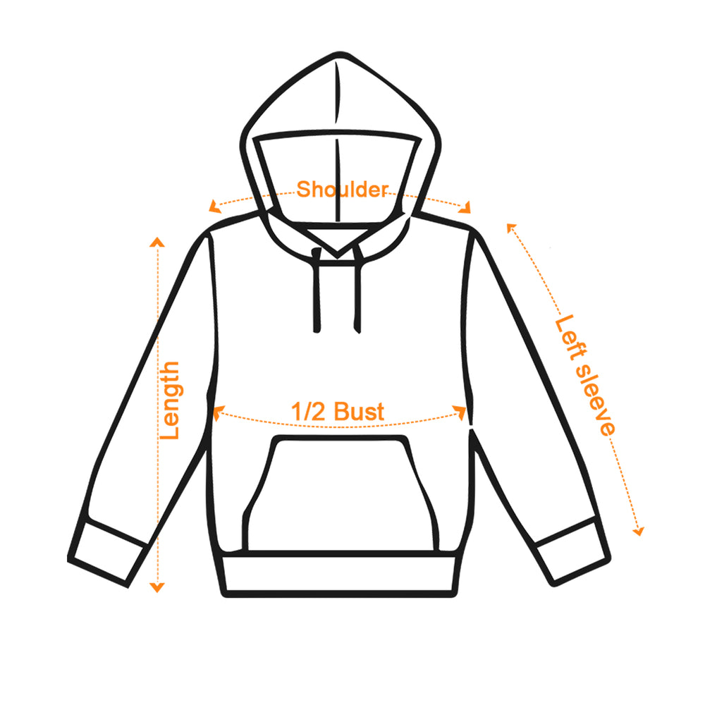 Size chart for Edie - Human Hoodies