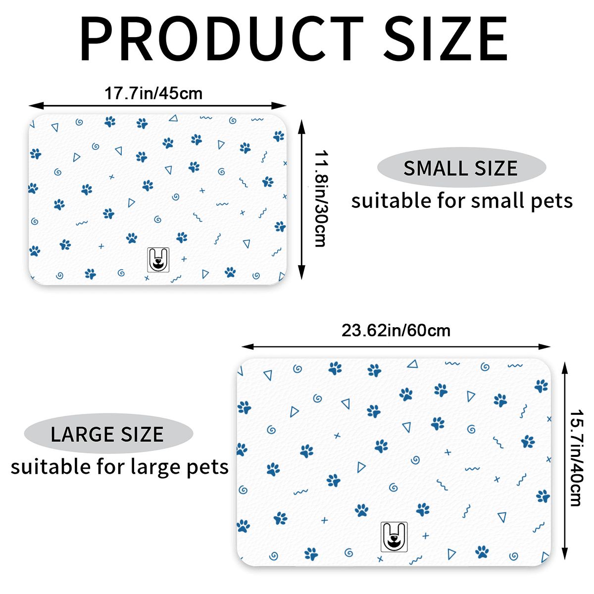 Blue- Dog Food Mat