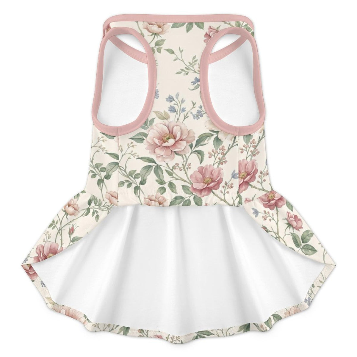 Vintage Rose Floral Small Dog Ruffle Dog Dress