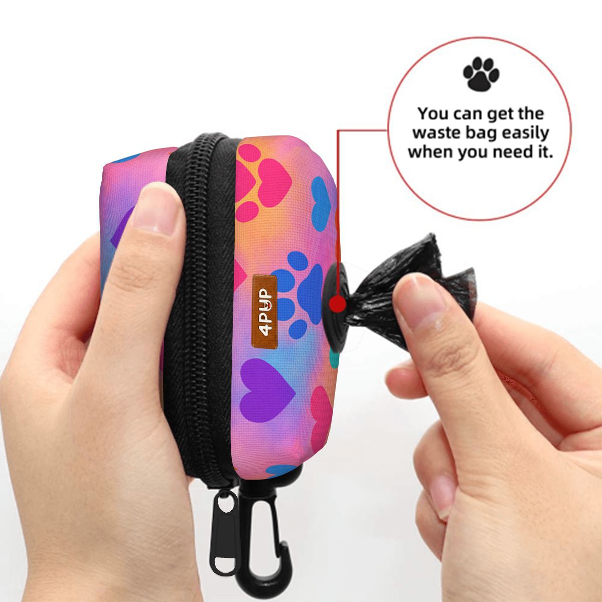 Rosy - Dog Poop Bag Holder  | Leash Attachment