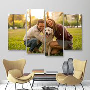 Custom Dog Photo 4-Panel Canvas Print Set – Personalized Wall Art