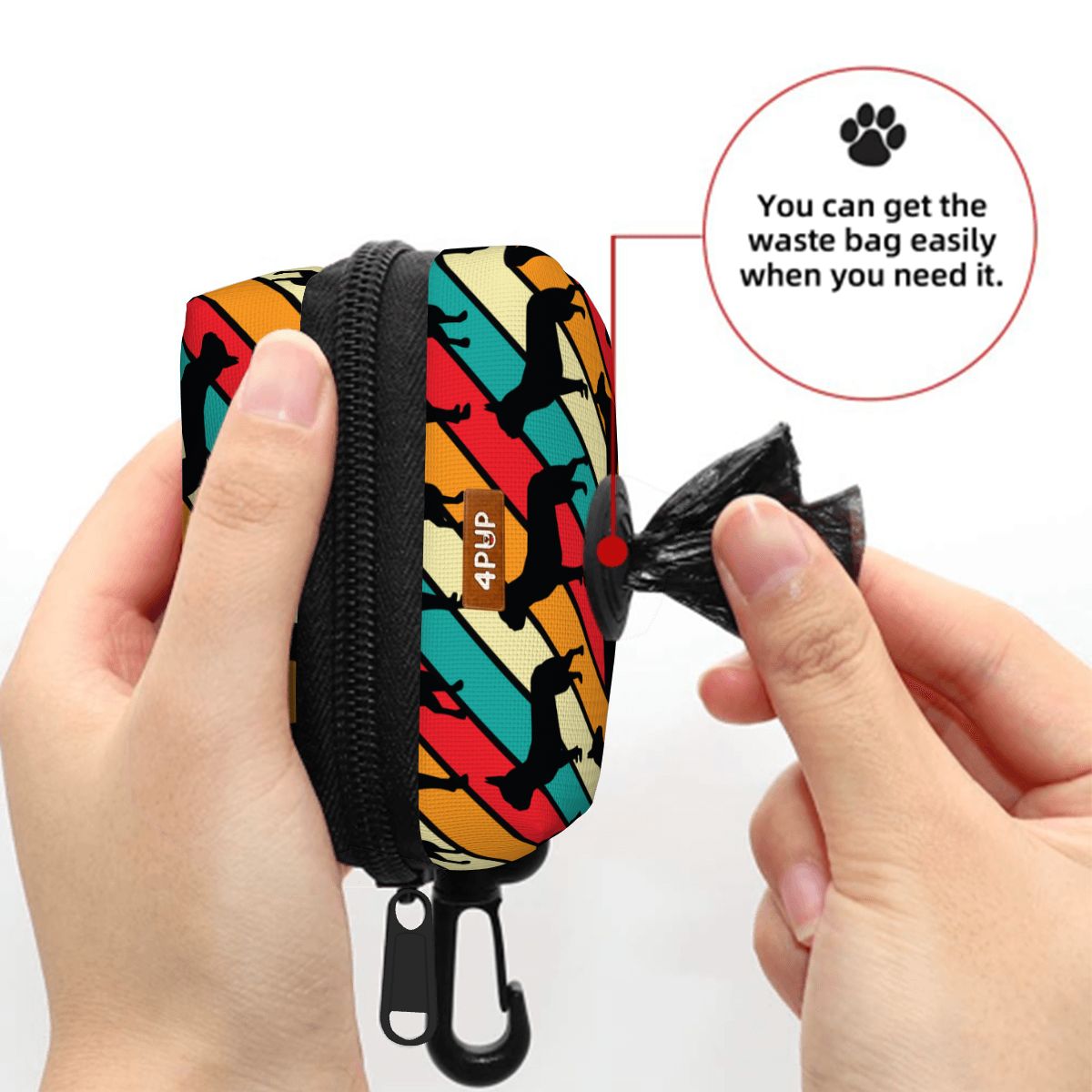Lily - Dog Poop Bag Holder  | Leash Attachment
