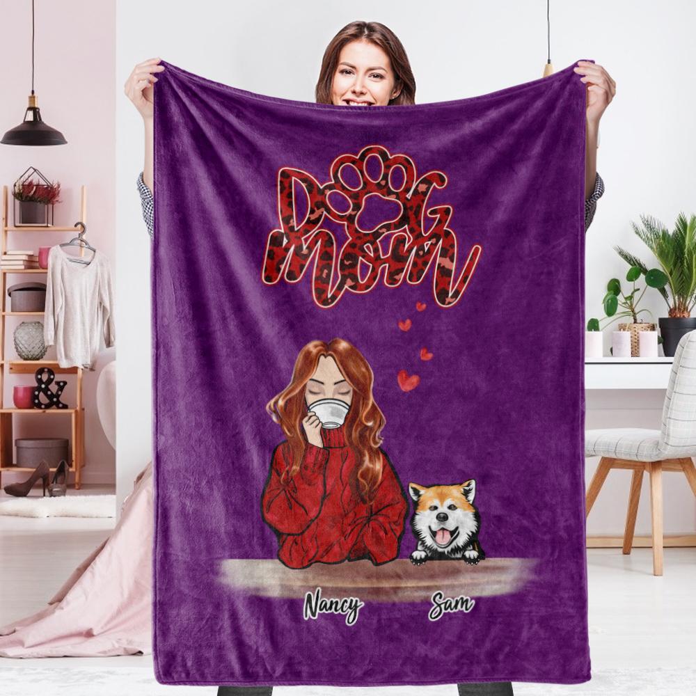 Personalized  Dog Photo Collage Blanket – Custom Flannel Throw Gift