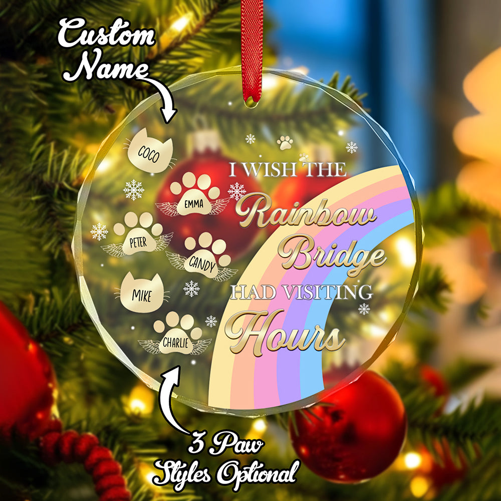 Personalized Dog Memorial Glass Ornament