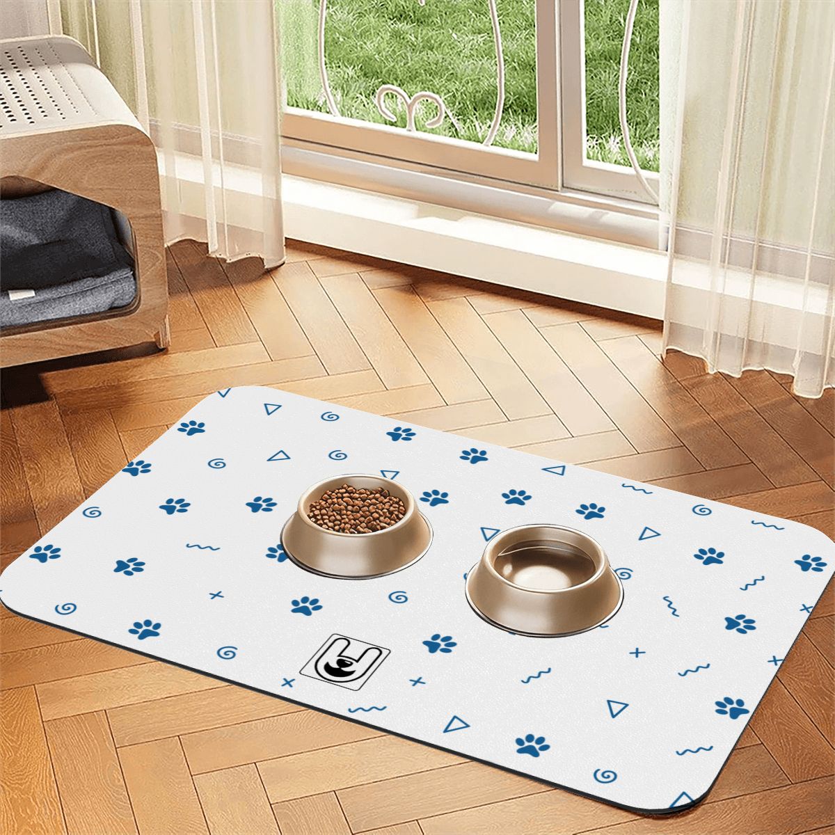 Blue- Dog Food Mat