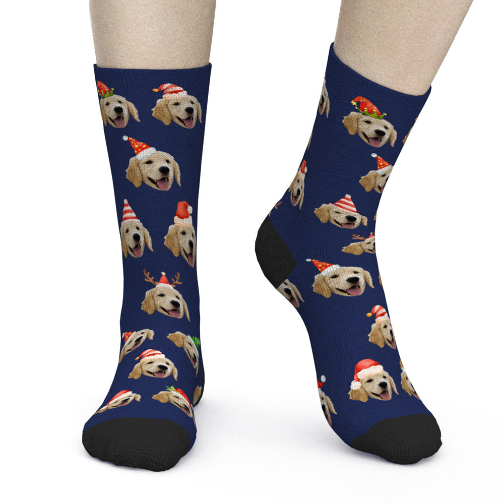 Custom  Dog Photo Socks – Personalized Gift for Men, Women & Kids