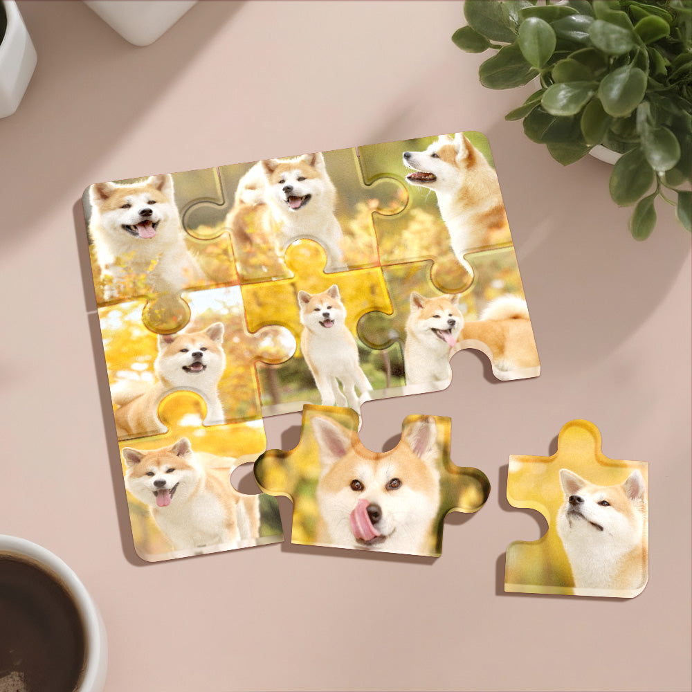 Custom Puzzle Fridge Magnet – Personalized Dog Lover Gift
