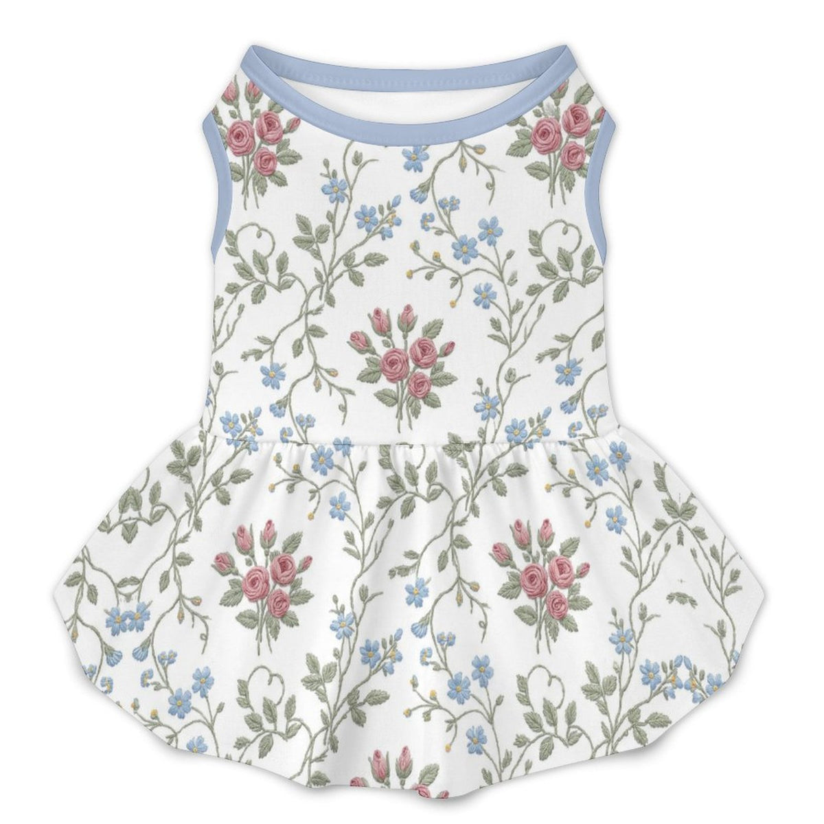 Vintage English Garden Small Dog Ruffle Dog Dress