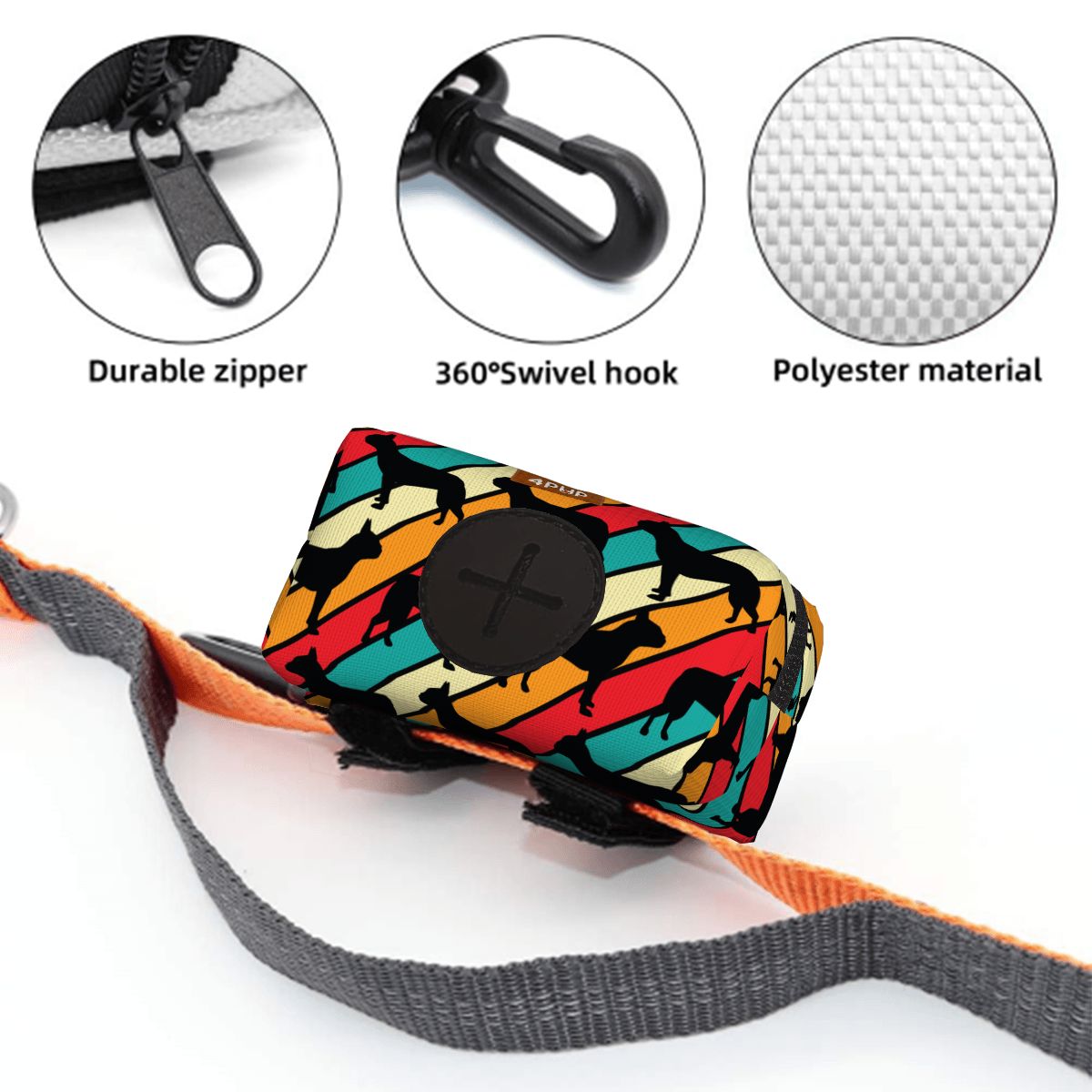 Lily - Dog Poop Bag Holder  | Leash Attachment