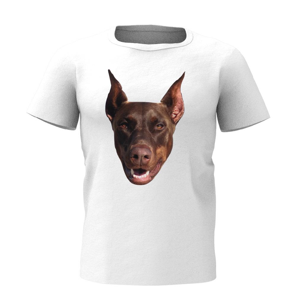 Custom Dog face Short-Sleeve T-Shirt – Personalized Summer Essential
