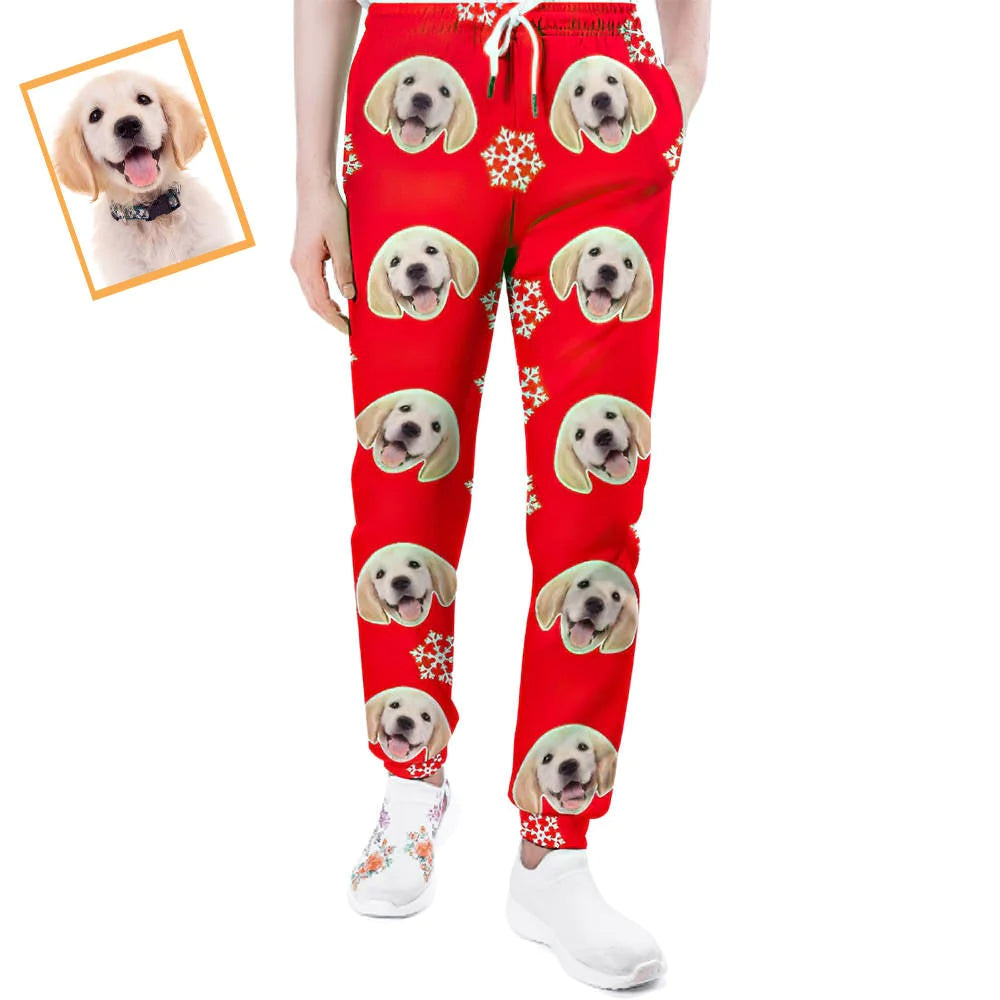 Personalized Dog Photo Joggers – Custom Casual Pants with Your Own Design