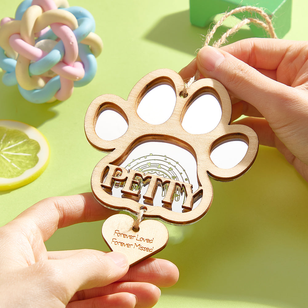 Personalized Dog Memorial Paw Ornament