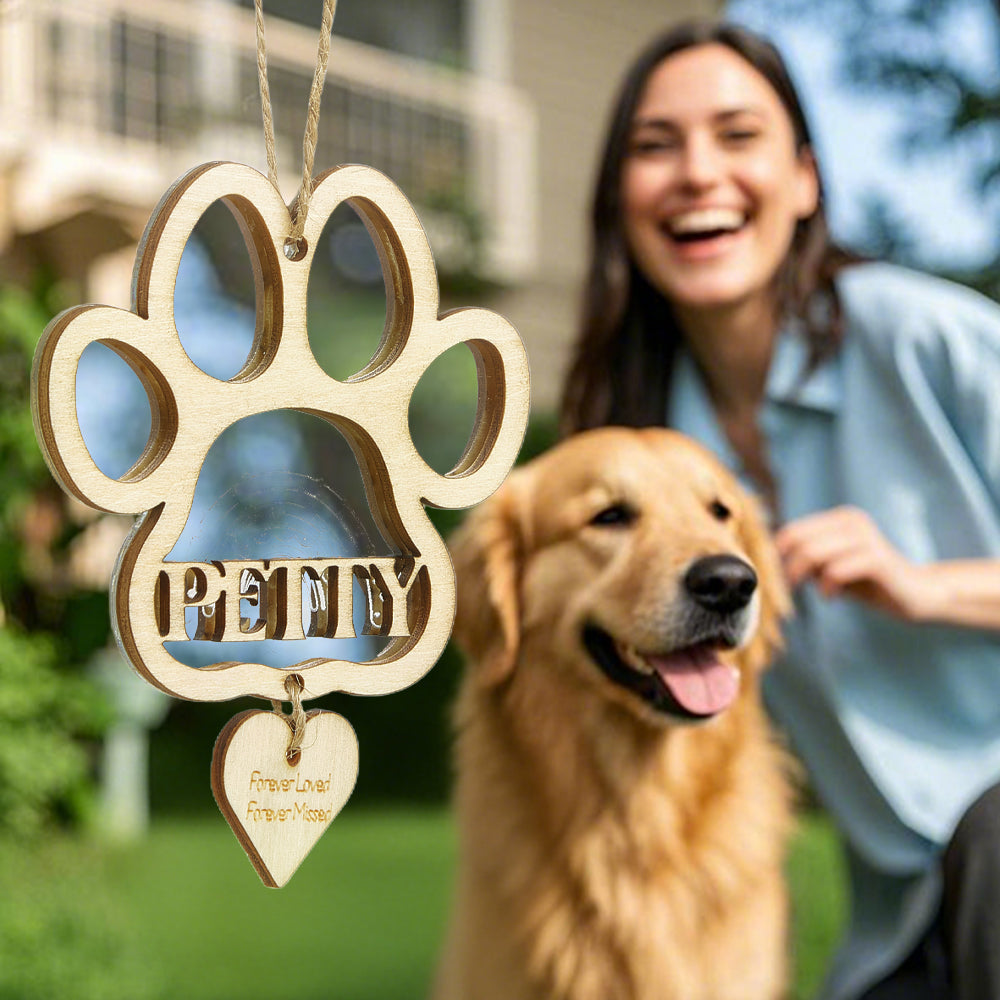 Personalized Dog Memorial Paw Ornament