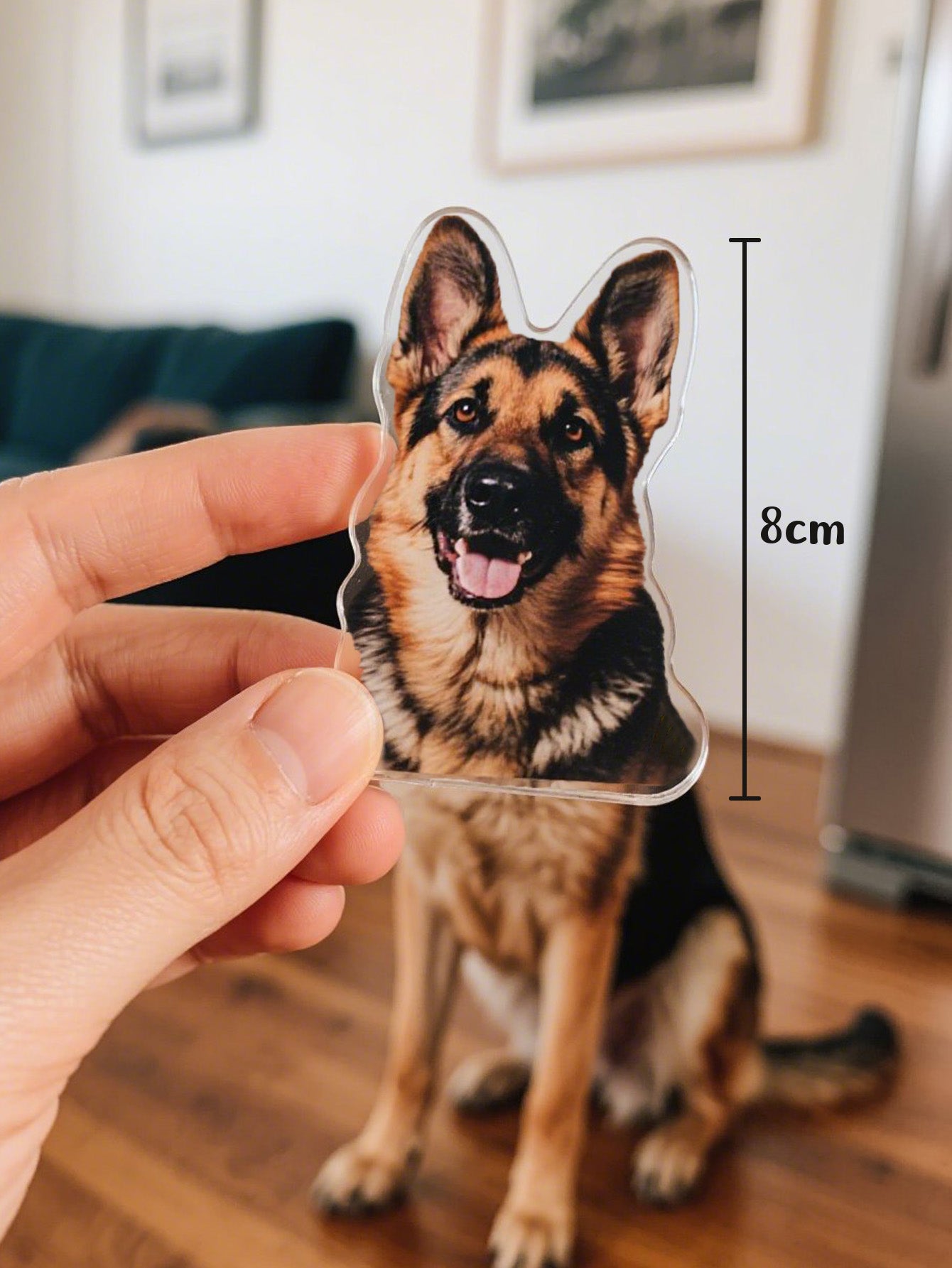 Personalized Dog Photo Fridge Magnet – Custom Irregular Acrylic Design