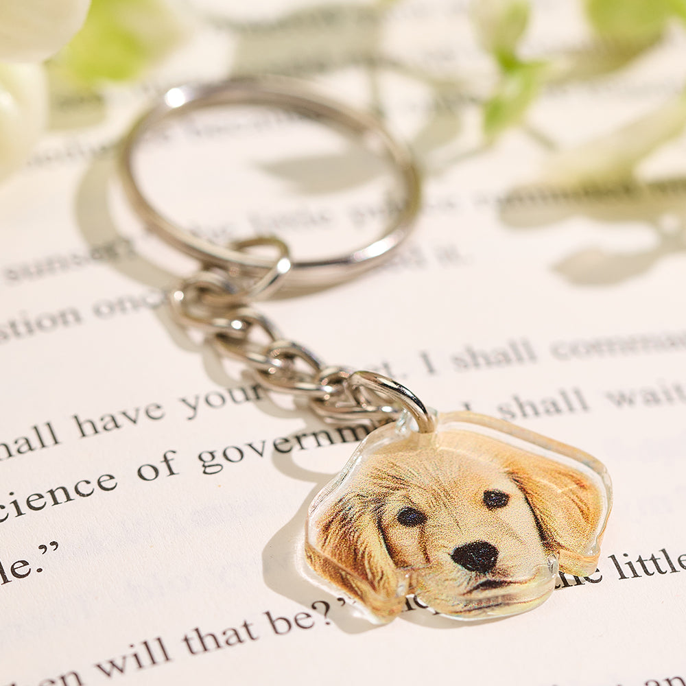 Personalized Dog Portrait Keychain
