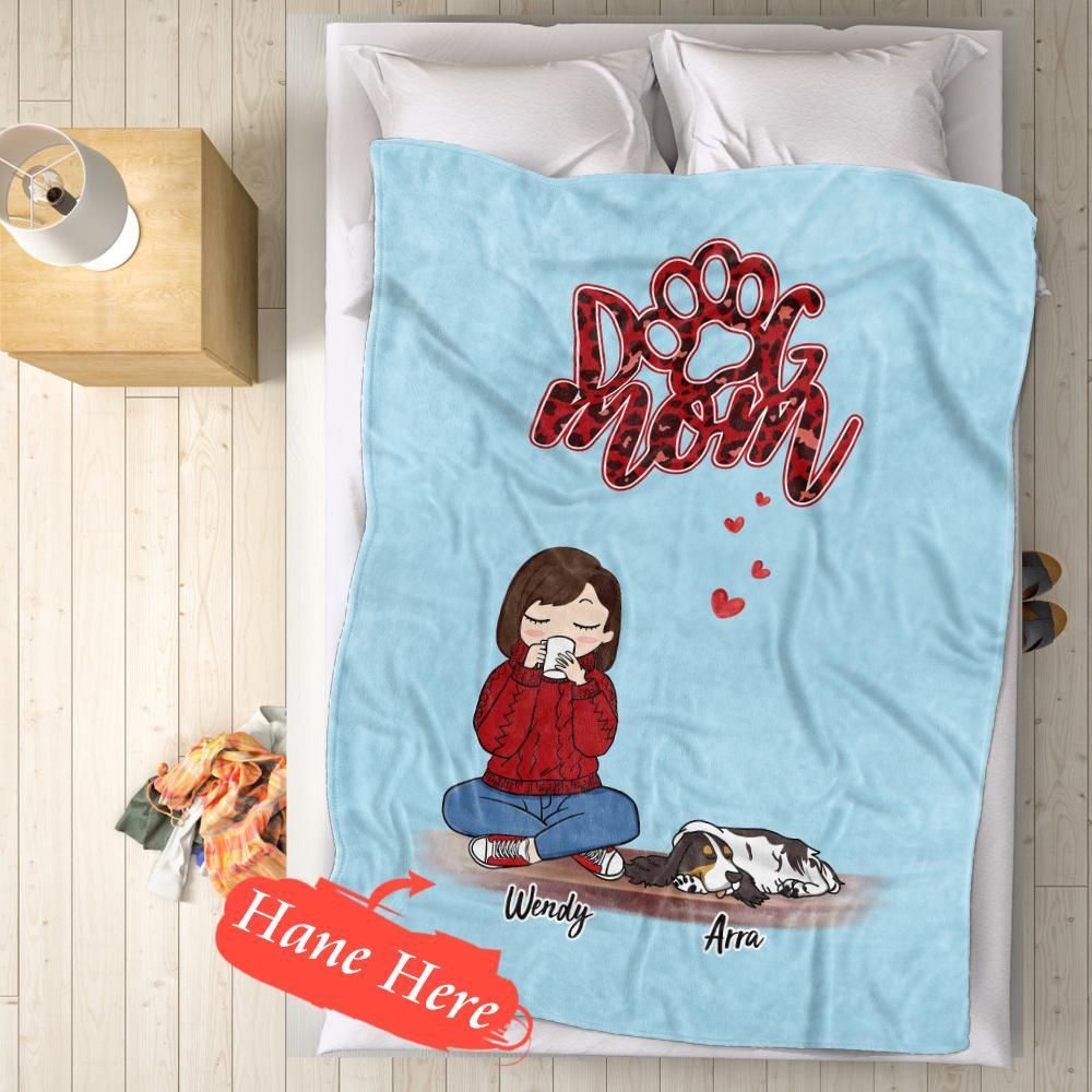 Personalized  Dog Photo Collage Blanket – Custom Flannel Throw Gift