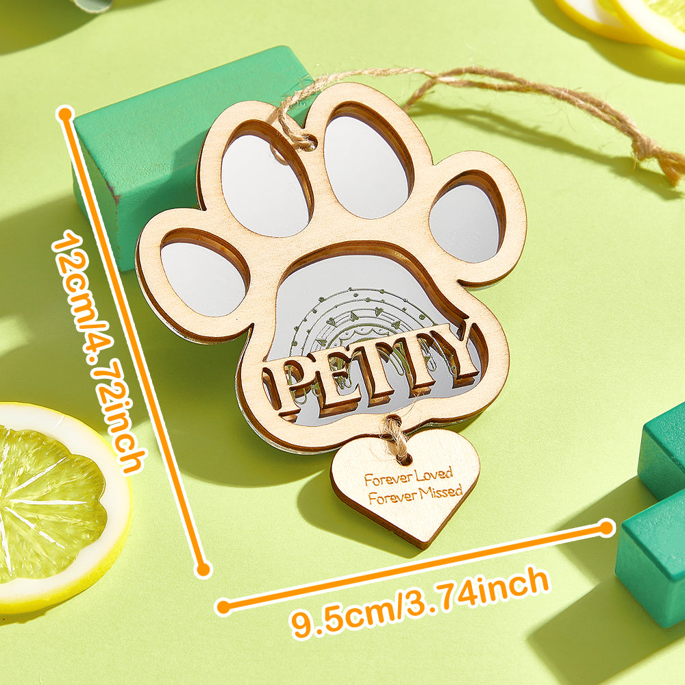 Personalized Dog Memorial Paw Ornament