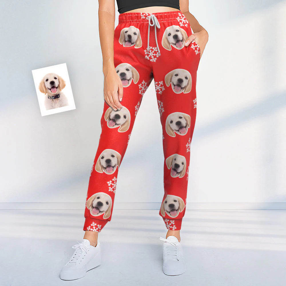 Personalized Dog Photo Joggers – Custom Casual Pants with Your Own Design