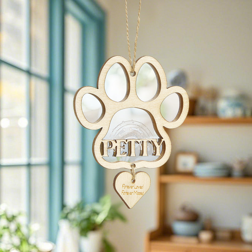 Personalized Dog Memorial Paw Ornament