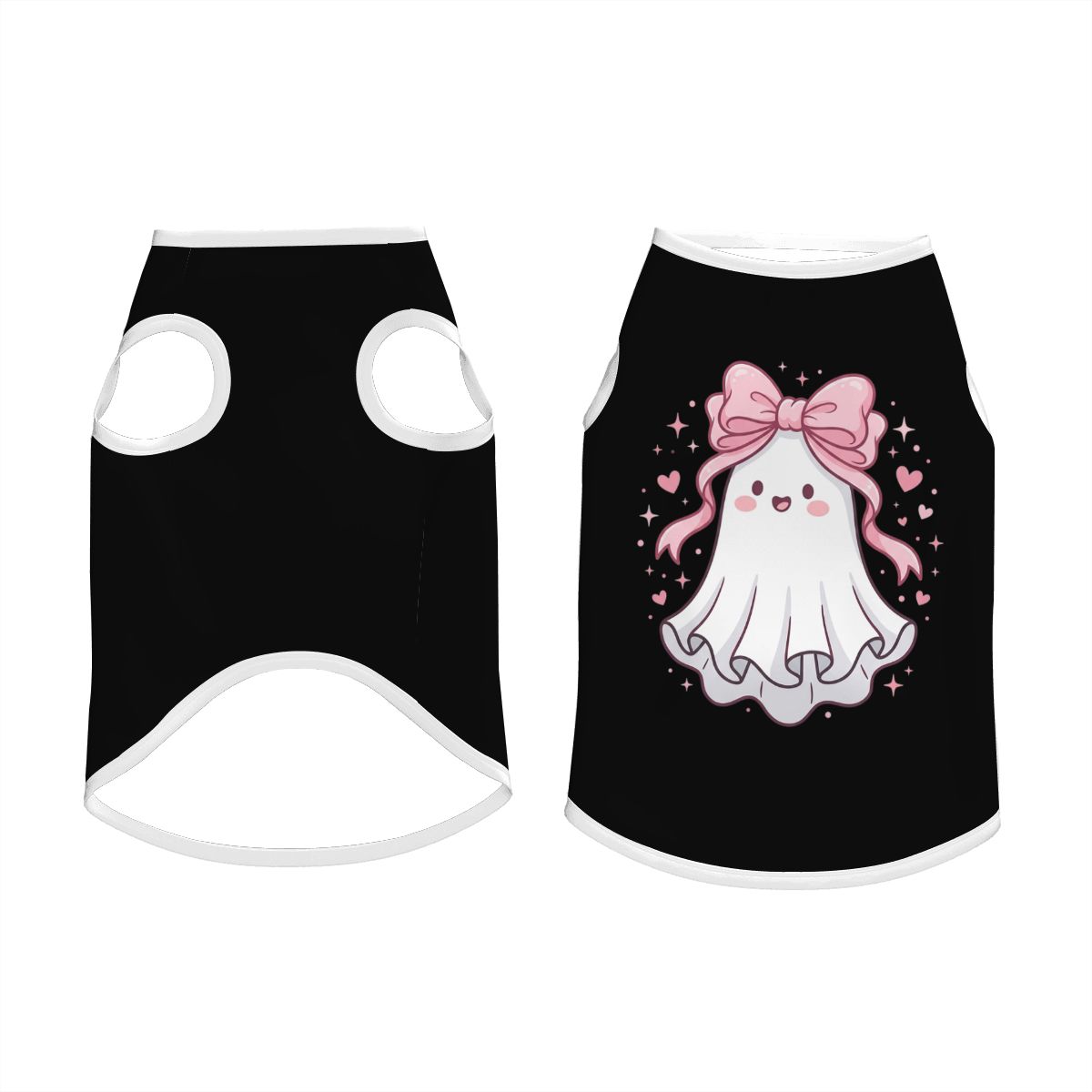 Pink Bow Ghost Big Dog Shirt