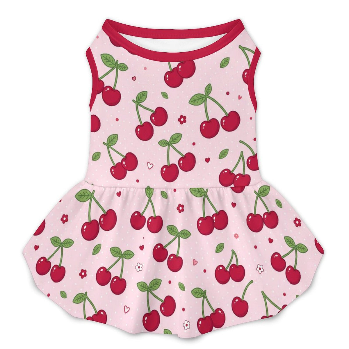 Sweet Cherry Small Dog Ruffle Dog Dress
