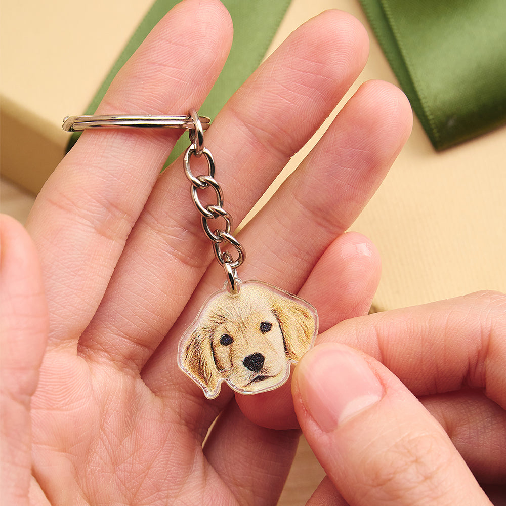 Personalized Dog Portrait Keychain