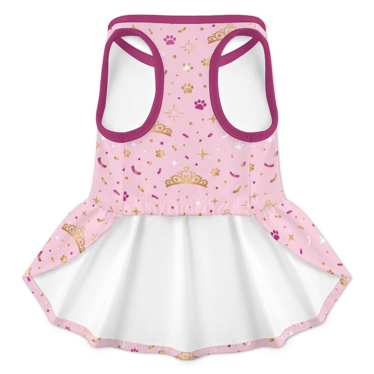 Princess Crown Paw Small Dog Ruffle Dog Dress