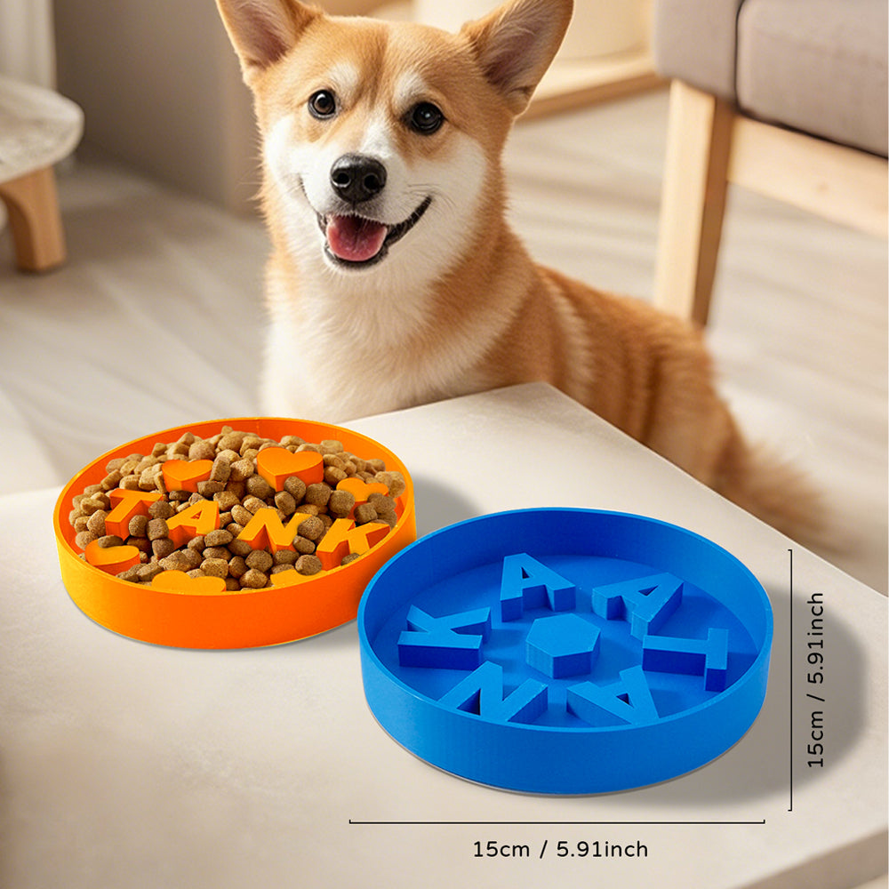Personalized Slow Feeder Dog Bowl