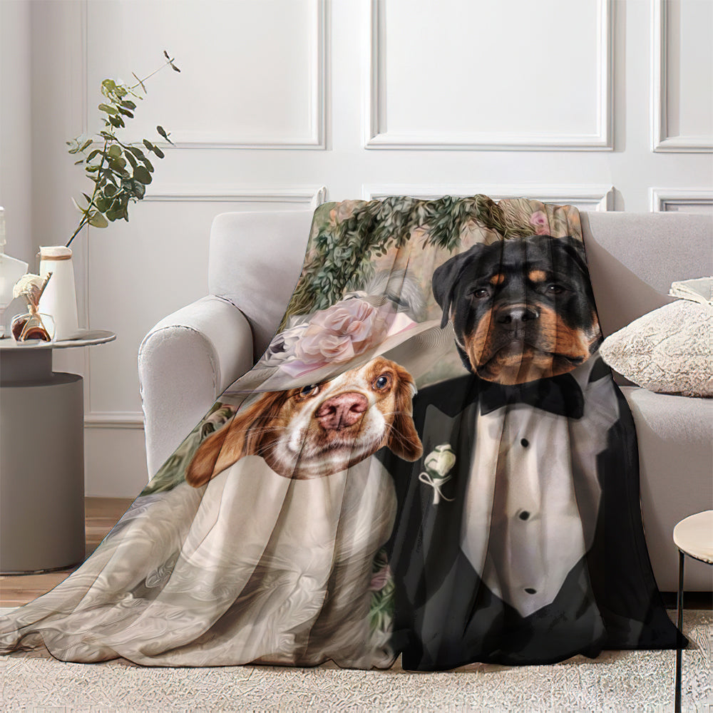 Custom Dog Flannel Blanket – Soft Personalized Throw Gift