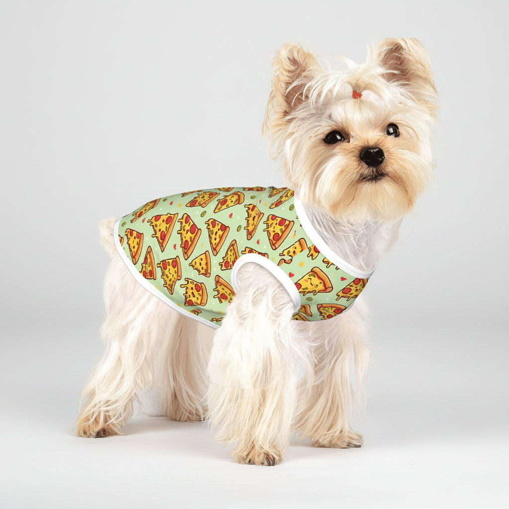 Happy Pizza Slices Small Dog Shirt
