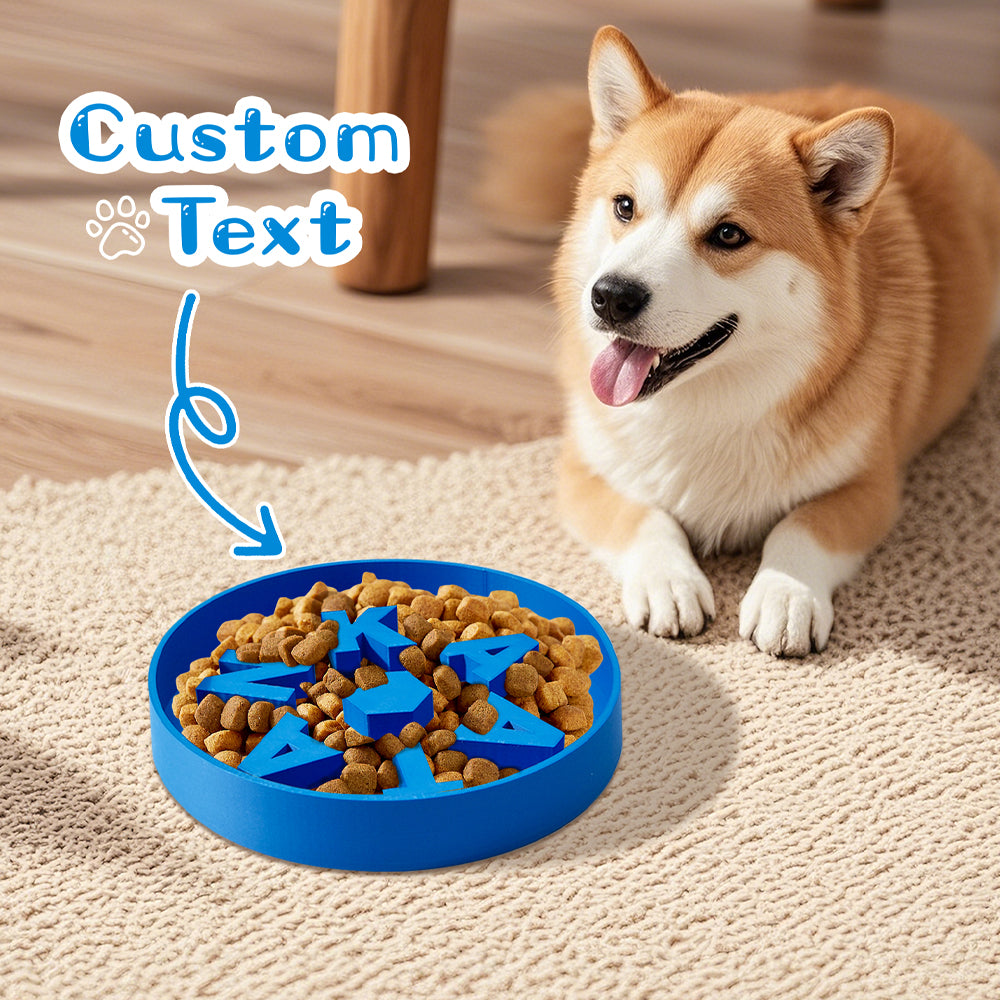 Personalized Slow Feeder Dog Bowl