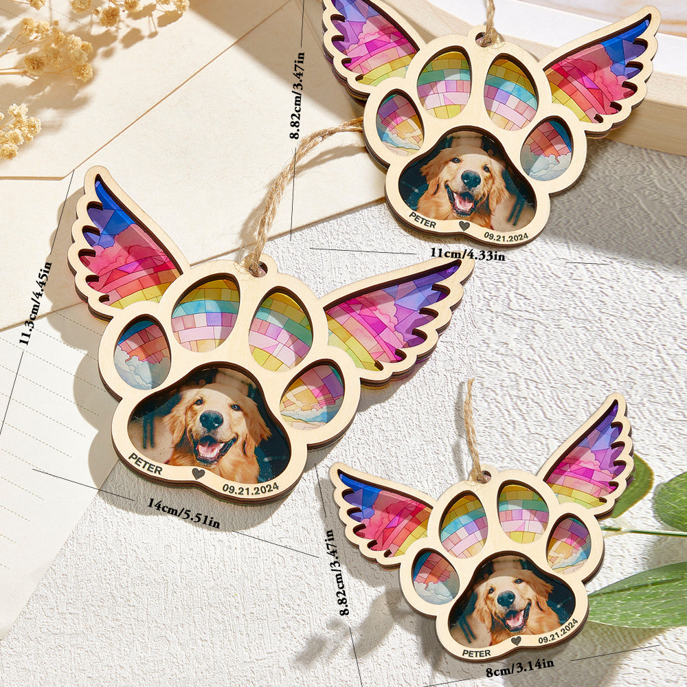 Personalized Dog Memorial Suncatcher Ornament
