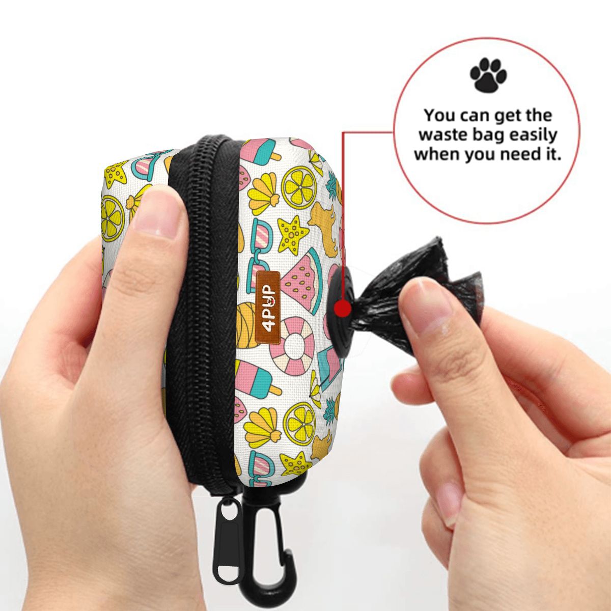 Teddy  - Dog Poop Bag Holder  | Leash Attachment