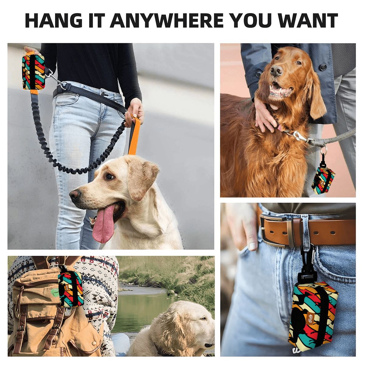 Lily - Dog Poop Bag Holder  | Leash Attachment