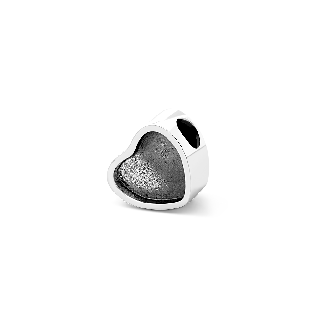 Personalized Heart Photo Charm – Custom Sterling Silver Bead for Dog lovers