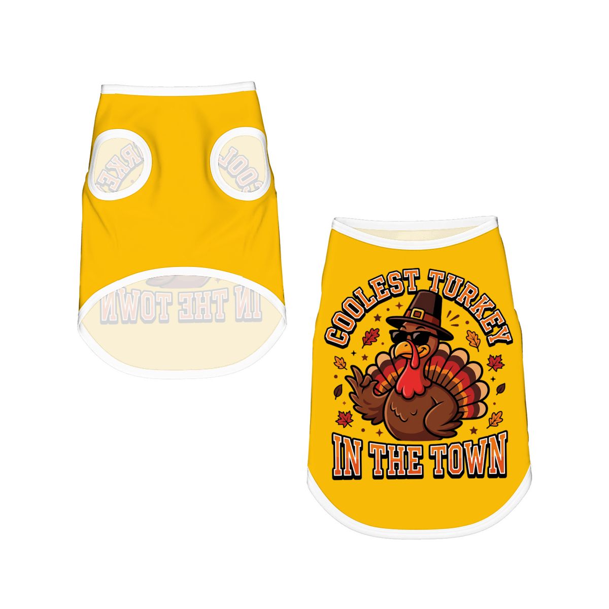 Coolest Turkey in the Town Small Dog Shirt