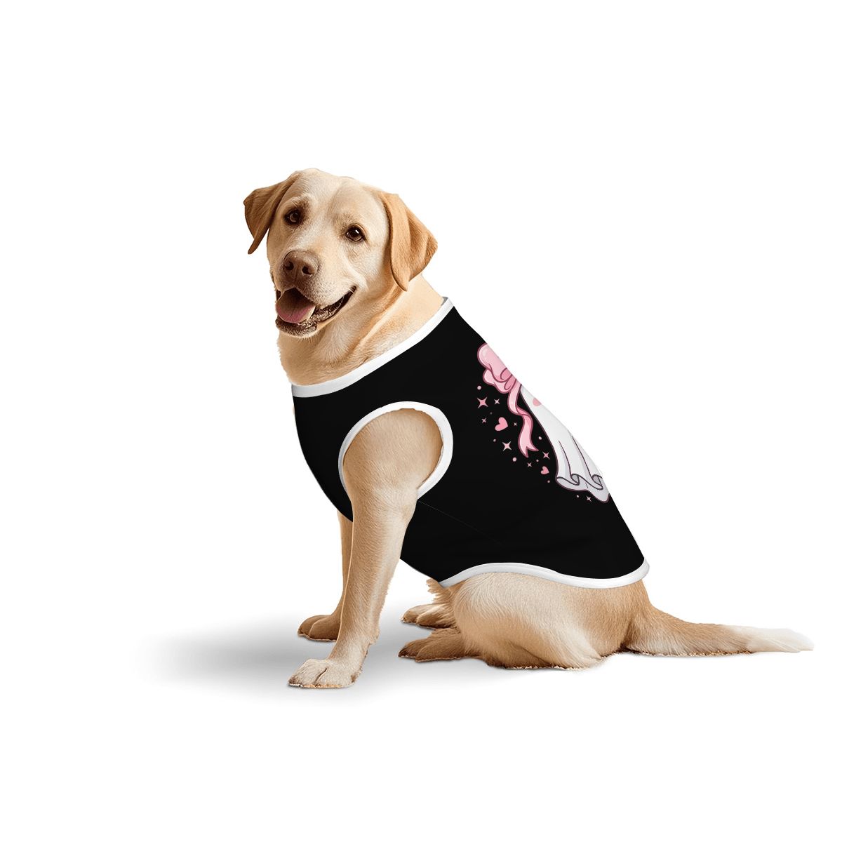 Pink Bow Ghost Big Dog Shirt