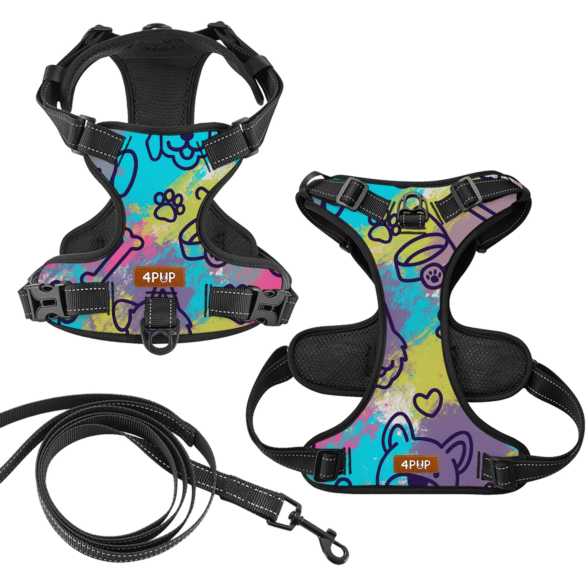 Lucy  - NO-PULL Dog Harness & Leash Set | for small and large Dogs