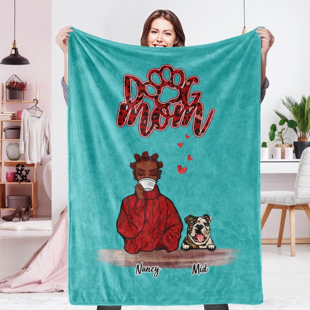 Personalized  Dog Photo Collage Blanket – Custom Flannel Throw Gift