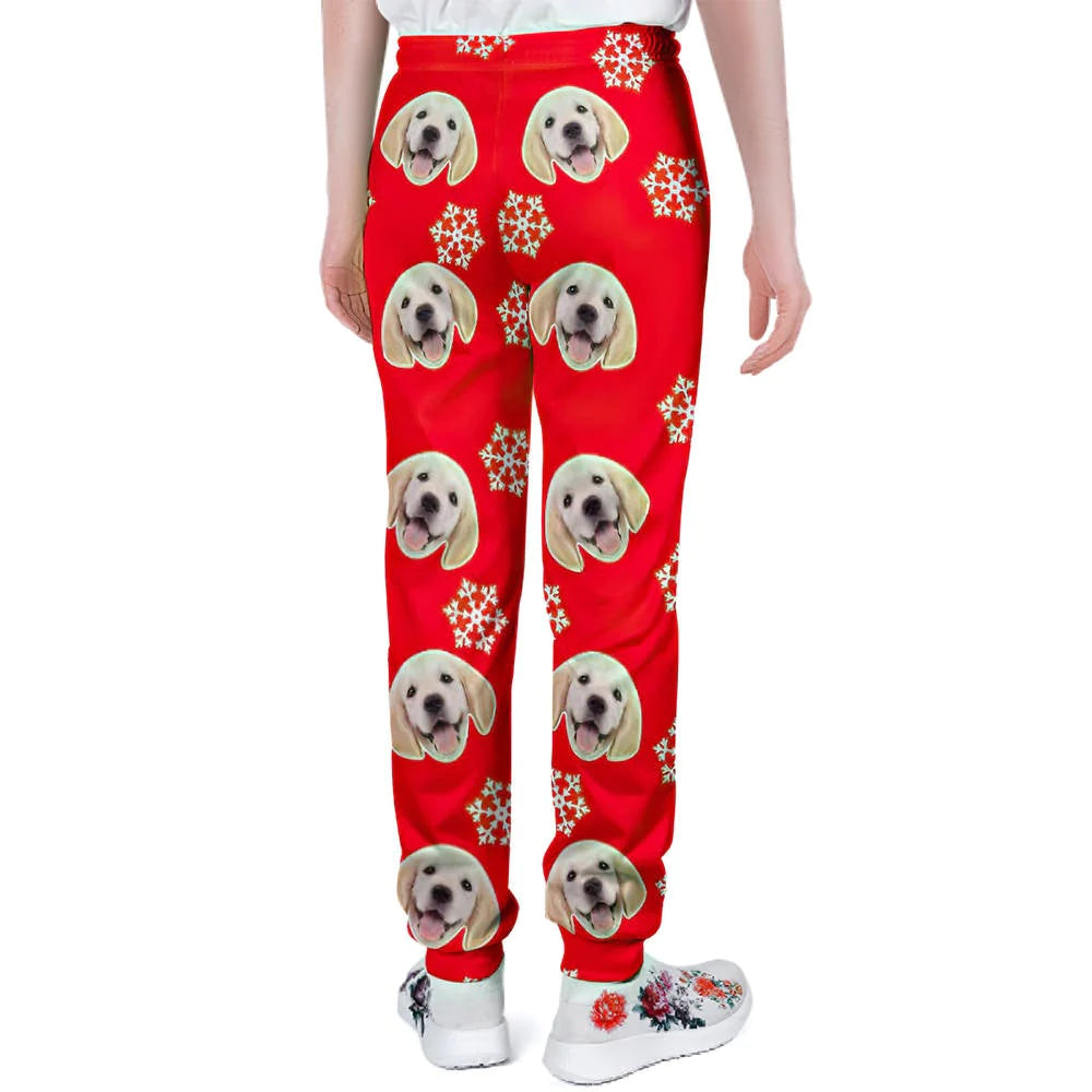 Personalized Dog Photo Joggers – Custom Casual Pants with Your Own Design