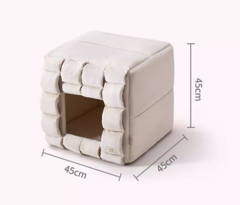 Size chart for Square Woven Dog Bed with Removable Cushion