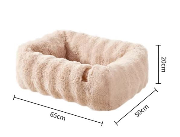 Size chart for Plush Semi-Enclosed Dog Bed